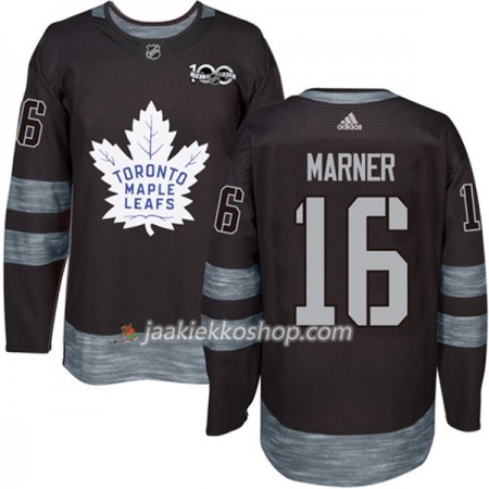 Miehille NHL Toronto Maple Leafs Pelipaita Mitchell Marner 16 1917-2017 100th Anniversary Adidas Musta Authentic